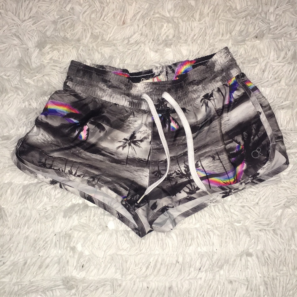 drawstring swim shorts